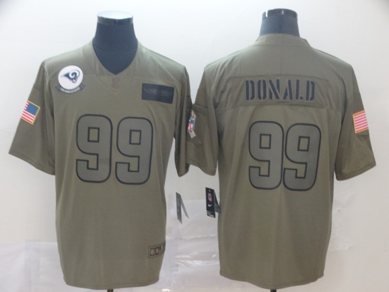 Men's Los Angeles Rams Aaron Donald #99 Brown Jersey